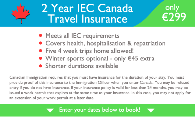 2 yr Canada IEC Travel Insurance